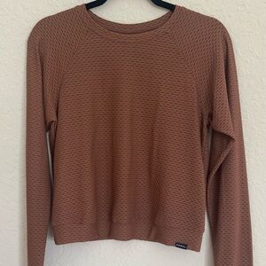 Koral Sofia Netz Chocolate Brown Long Sleeve Pullover Women’s XS NWT